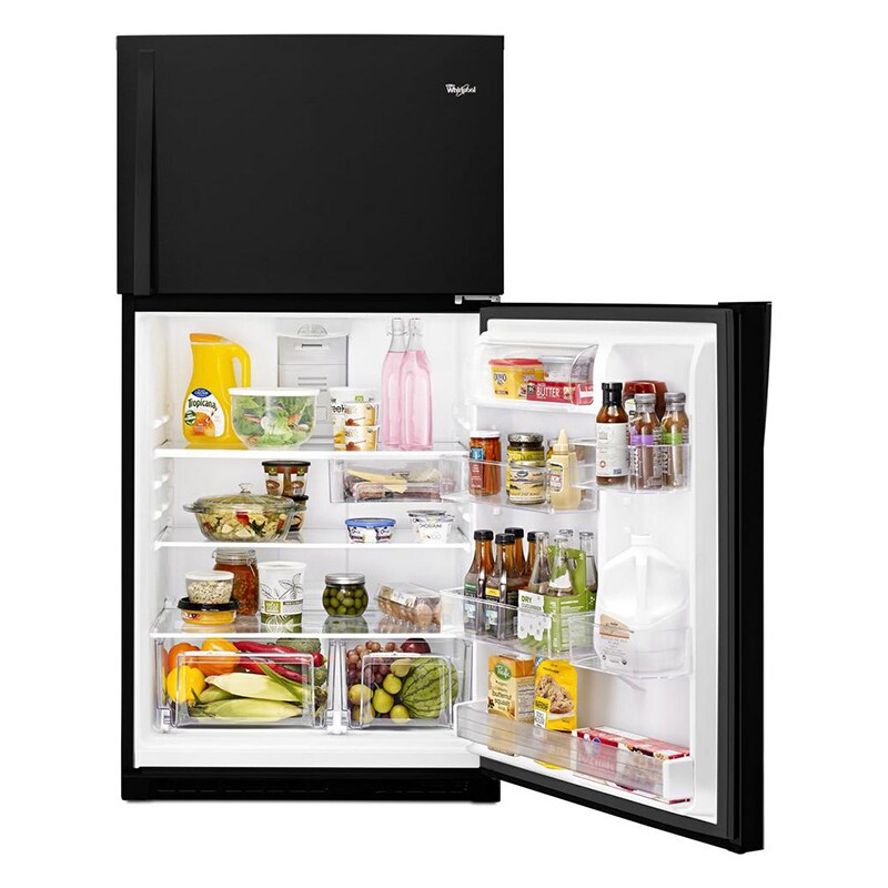 Whirlpool 33 in. 21.3 cu. ft. Top Freezer Refrigerator - Black, Black, hires