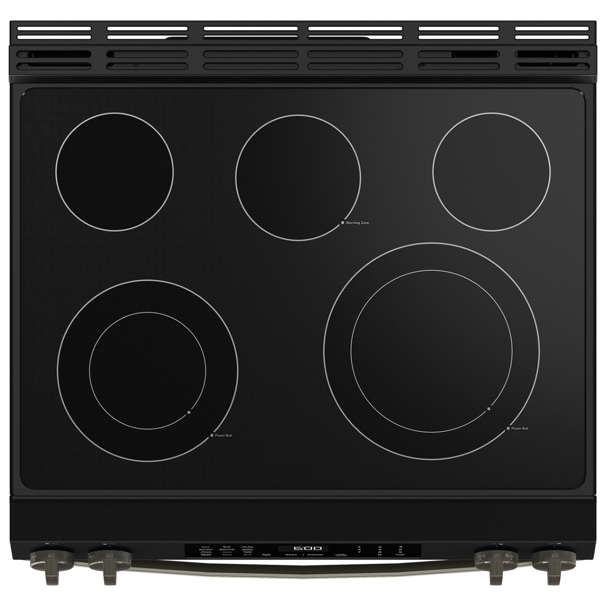 GE 30 in. 5.3 cu. ft. Smart Air Fry Standard Convection Slide-In Electric Range with Radiant Burners - Black Slate, , hires