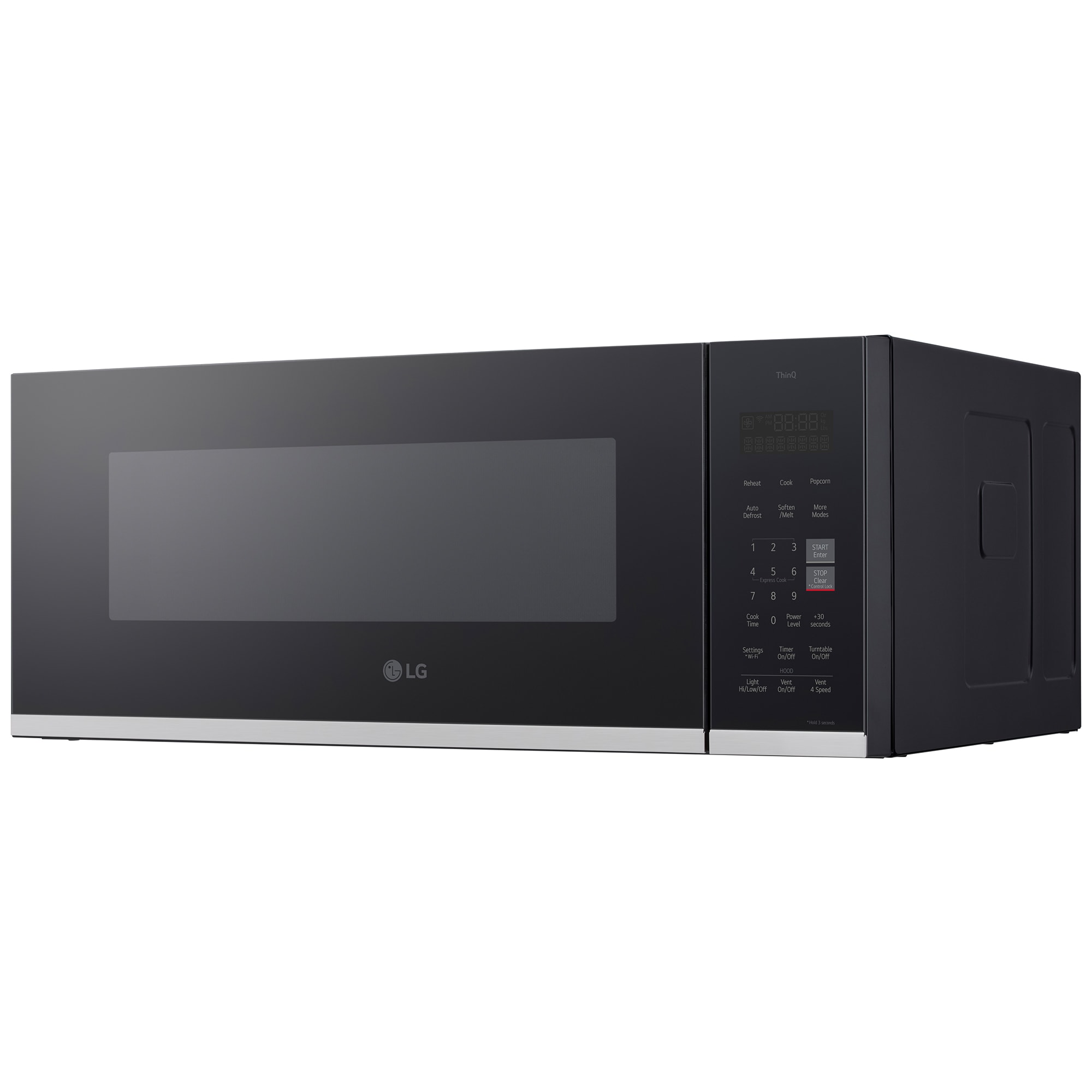 LG 30 in. 1.3 cu. ft. 1000W Low Profile Smart Over-the-Range Microwave with 400 CFM - PrintProof Stainless Steel, , hires