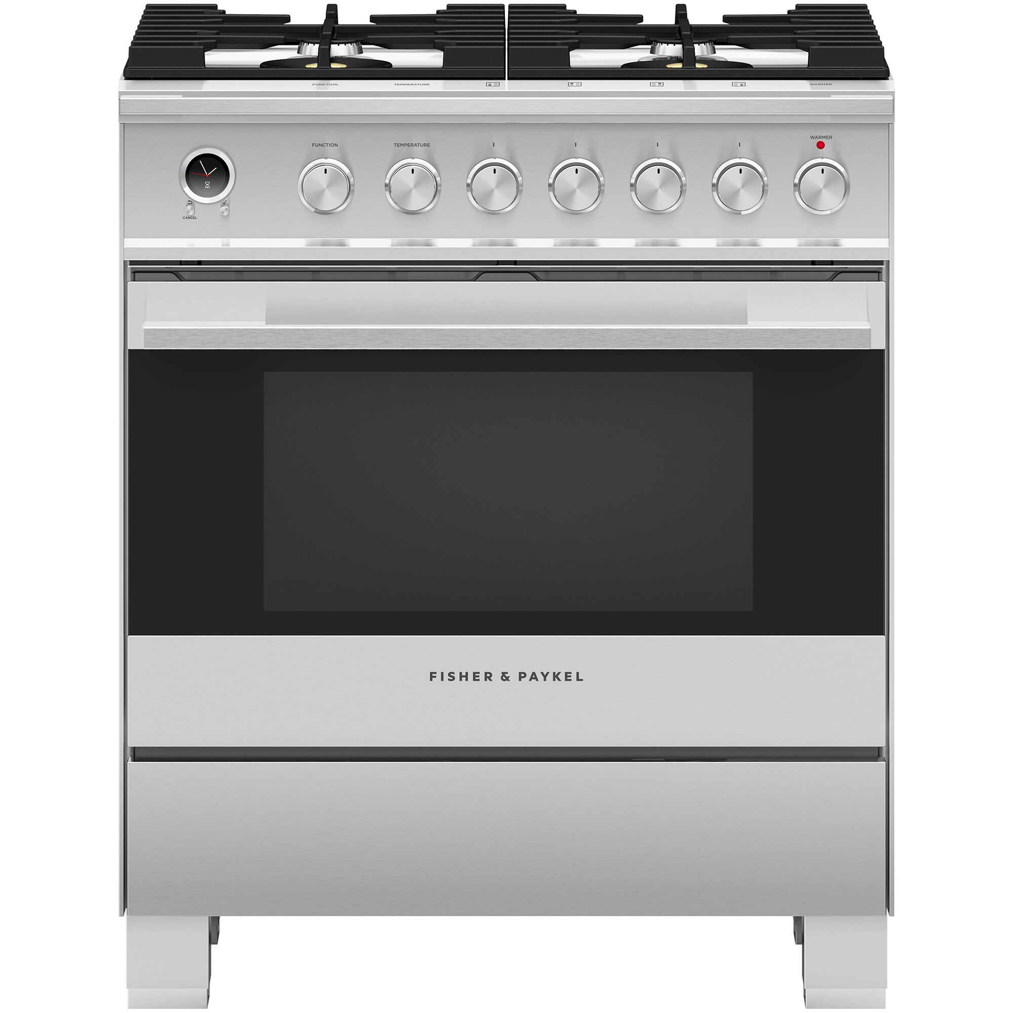 Fisher & Paykel Series 9 30 in. 3.5 cu. ft. True European Convection Dual Fuel Range with 4 Sealed Burners - Stainless Steel, , hires