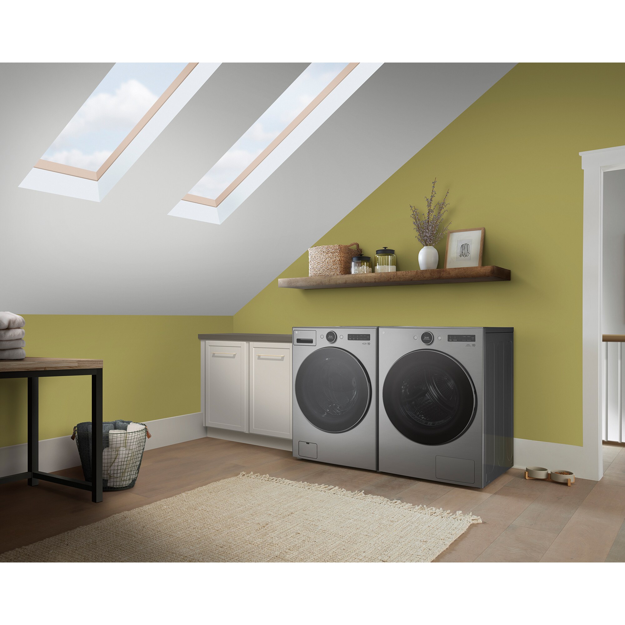 LG 27 in. 7.8 cu. ft. Smart Stackable Ventless Electric Dryer with Heat Pump & Sensor Dry - Graphite Steel, , hires