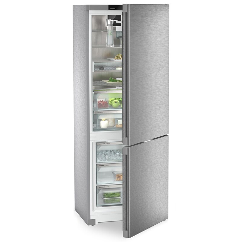 Liebherr Peak 30 in. 16.8 cu. ft. Smart Counter Depth Bottom Freezer Refrigerator with Internal Water Dispenser - Stainless Steel, , hires