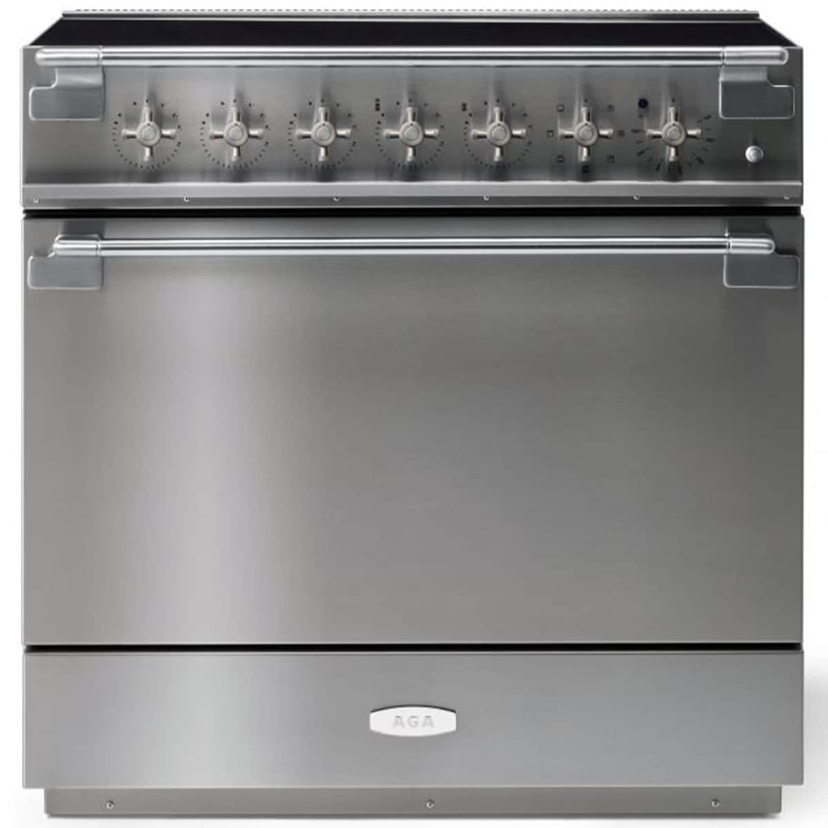AGA Elise 36 in. 4.5 cu. ft. True European Convection Electric Range with 5 Induction Burners - Stainless Steel, Stainless Steel, hires