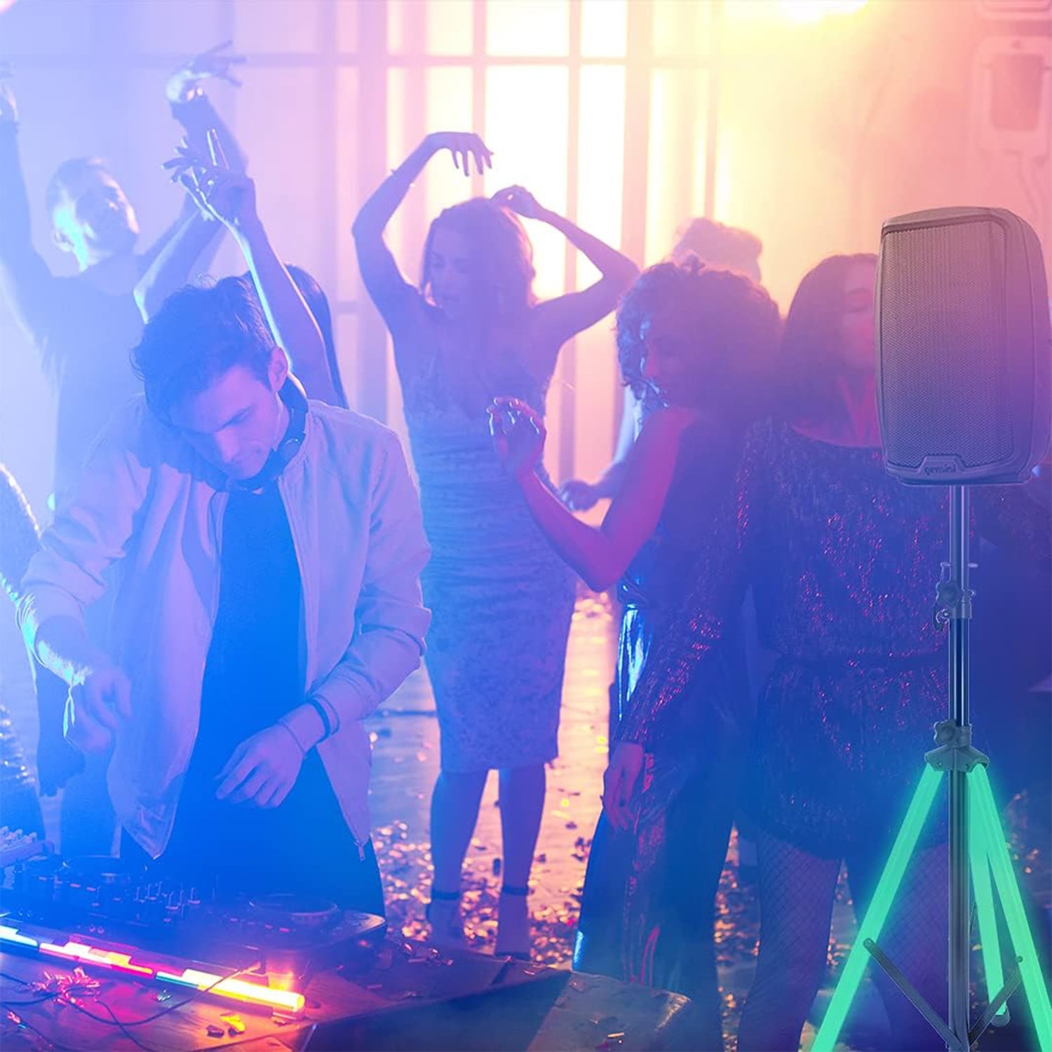 Gemini Ultra Bright LED Speaker Stand, , hires