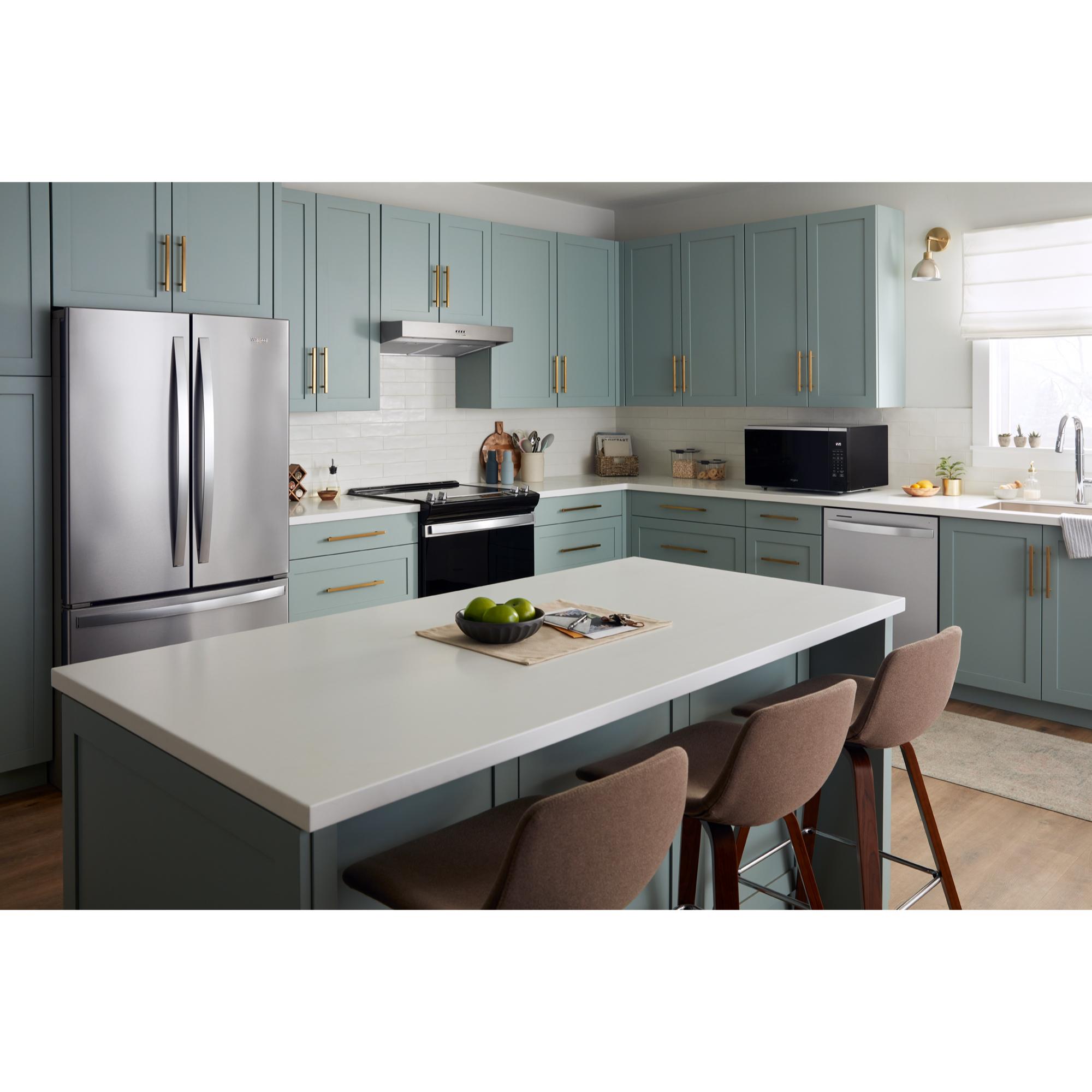 Whirlpool 22 in. 1.6 cu. ft. 1200W Countertop Microwave with Sensor Cooking - Fingerprint Resistant Stainless Steel, , hires