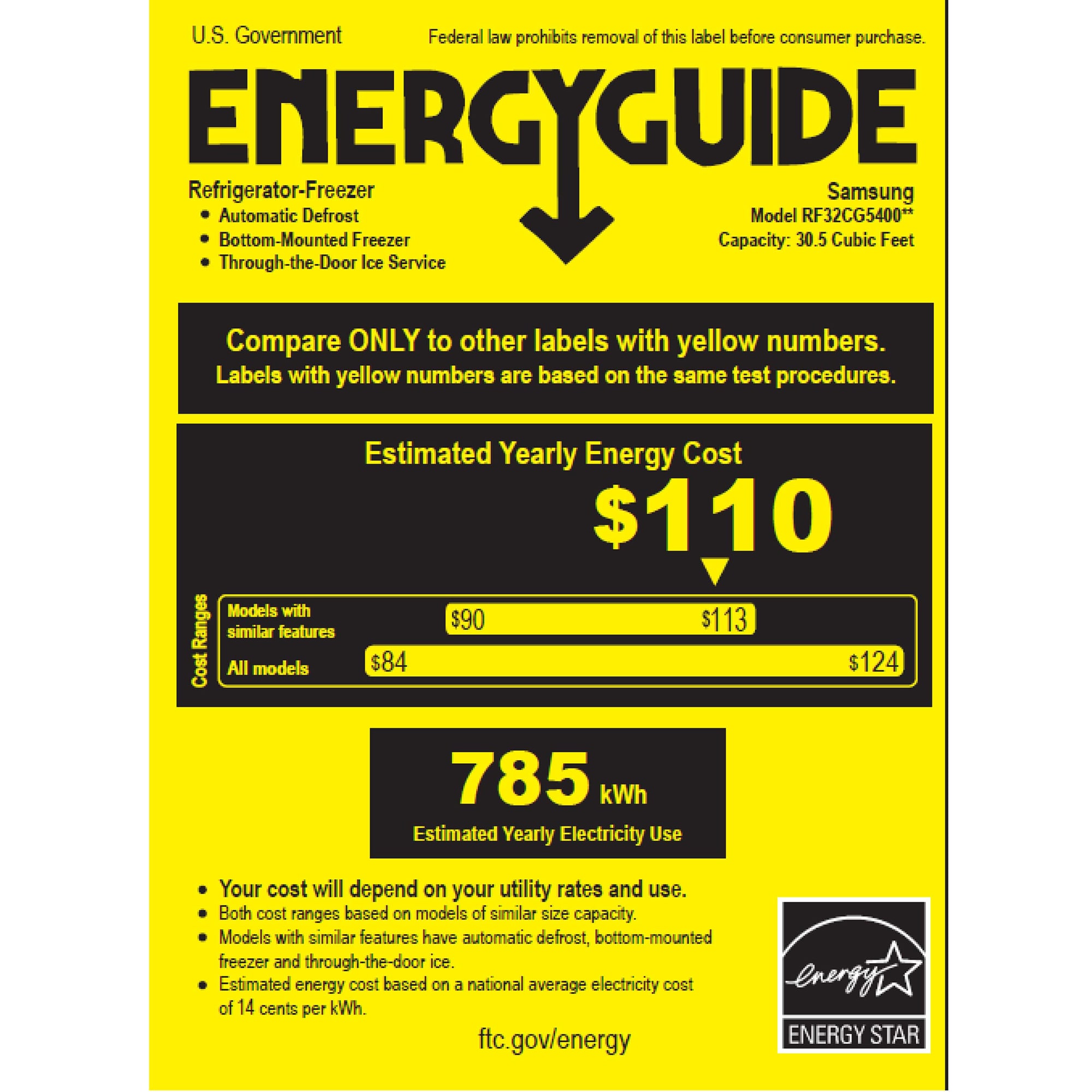 Samsung 36 in. 30.5 cu. ft. Smart French Door Refrigerator with Ice & Water Dispenser - Fingerprint Resistant Stainless, Fingerprint Resistant Stainless, hires