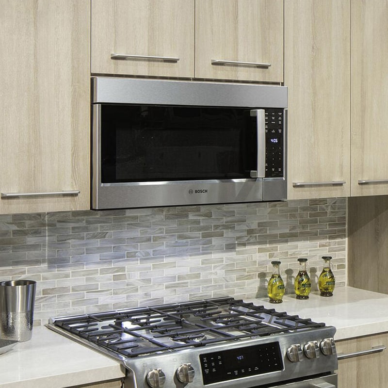 Bosch 500 Series 30 in. 2.1 cu. ft. 1100W Over-the-Range Microwave with 385 CFM & Sensor Cooking - Stainless Steel, , hires