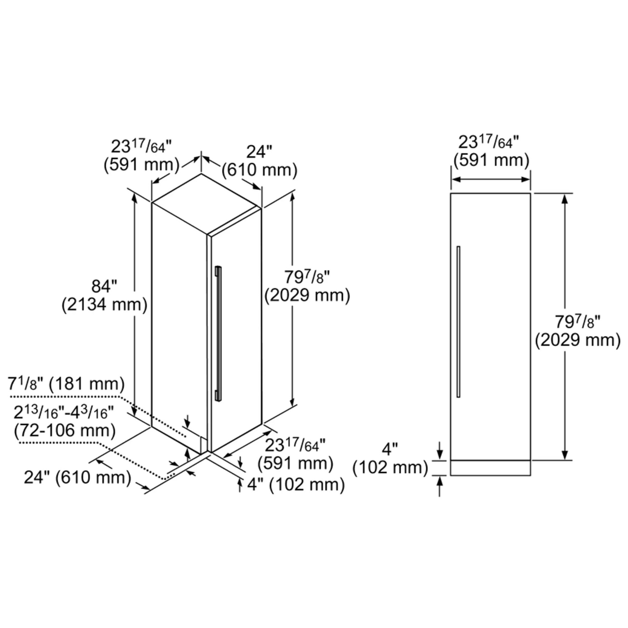 Thermador 24 in. BuiltIn 13.0 cu. ft. Smart Counter Depth Freezerless