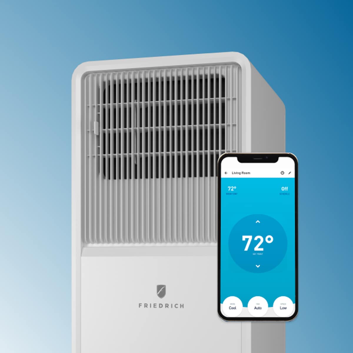 Friedrich ZoneAire Compact Series Single-Hose 8,000 BTU 115V Smart Portable Air Conditioner with 2 Fan Speeds, Remote Control - White, , hires