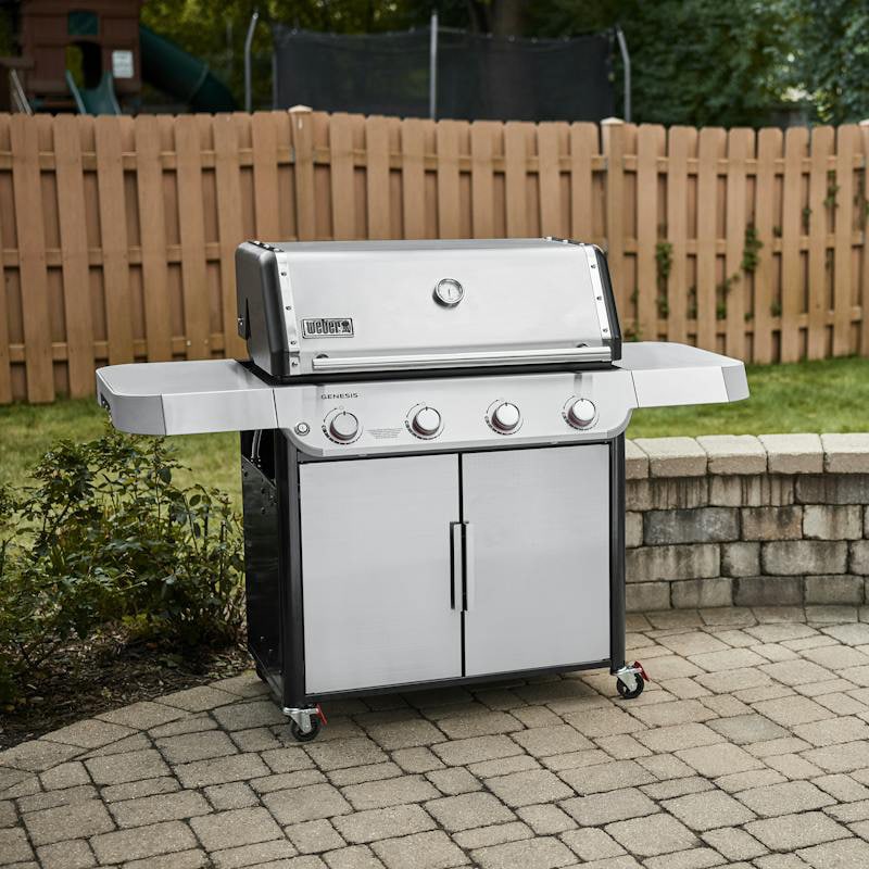 Weber Genesis S-415 Series 4-Burner Liquid Propane Gas Grill - Stainless Steel, , hires
