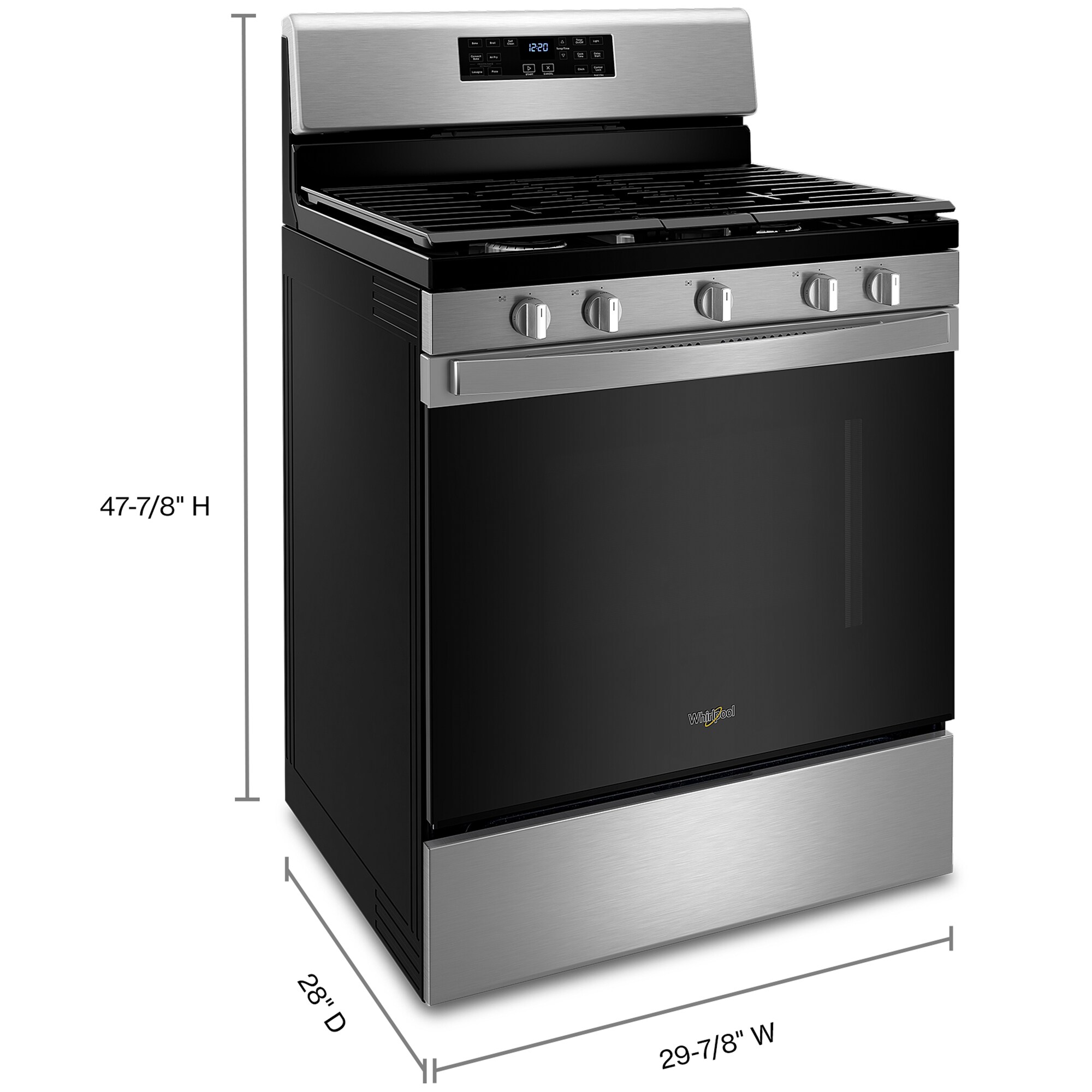 Whirlpool 30 in. 5.0 cu. ft. Air Fry Convection Oven Freestanding Gas