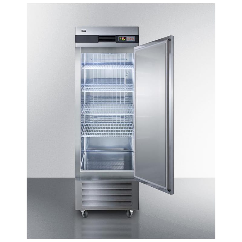 Summit Commercial 28 in. 23.0 cu. ft. Frost Free Upright Freezer with Adjustable Shelves - Stainless Steel, , hires