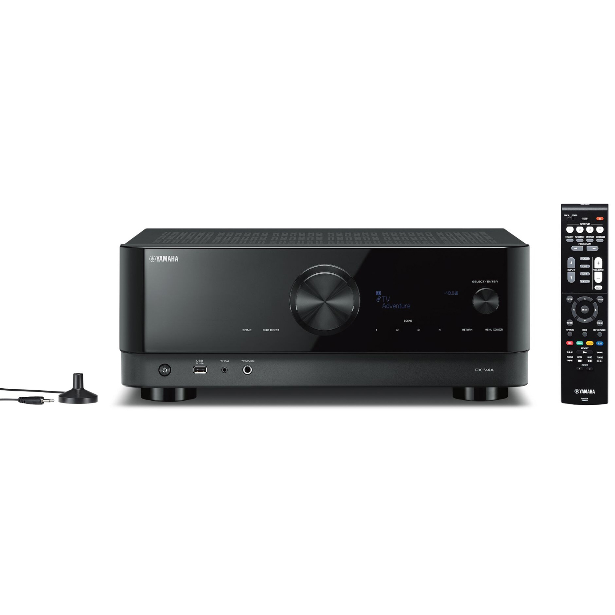 Yamaha RX-V4A 5.2-channel AV Receiver with 8K HDMI and MusicCast | RXV4ABL | P.C. Richard & Son