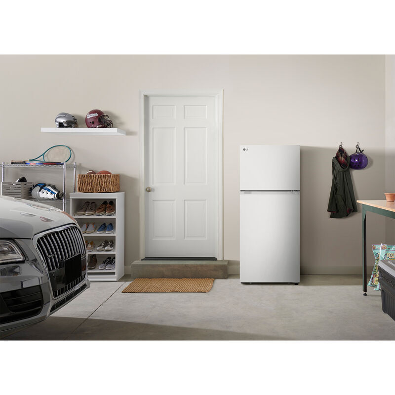 LG 28 in. 17.5 cu. ft. Garage Ready Top Freezer Refrigerator - White, White, hires
