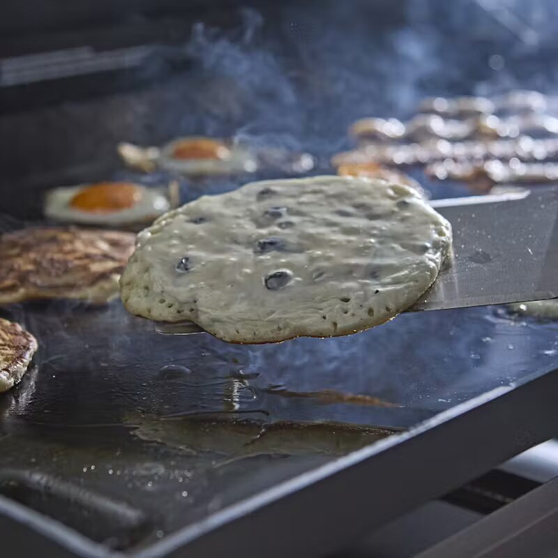 Weber Slate 28 in. 3-Burner Natural Gas Flat Top Griddle with Side Tables & 504 sq. in. Cooking Surface - Black, , hires