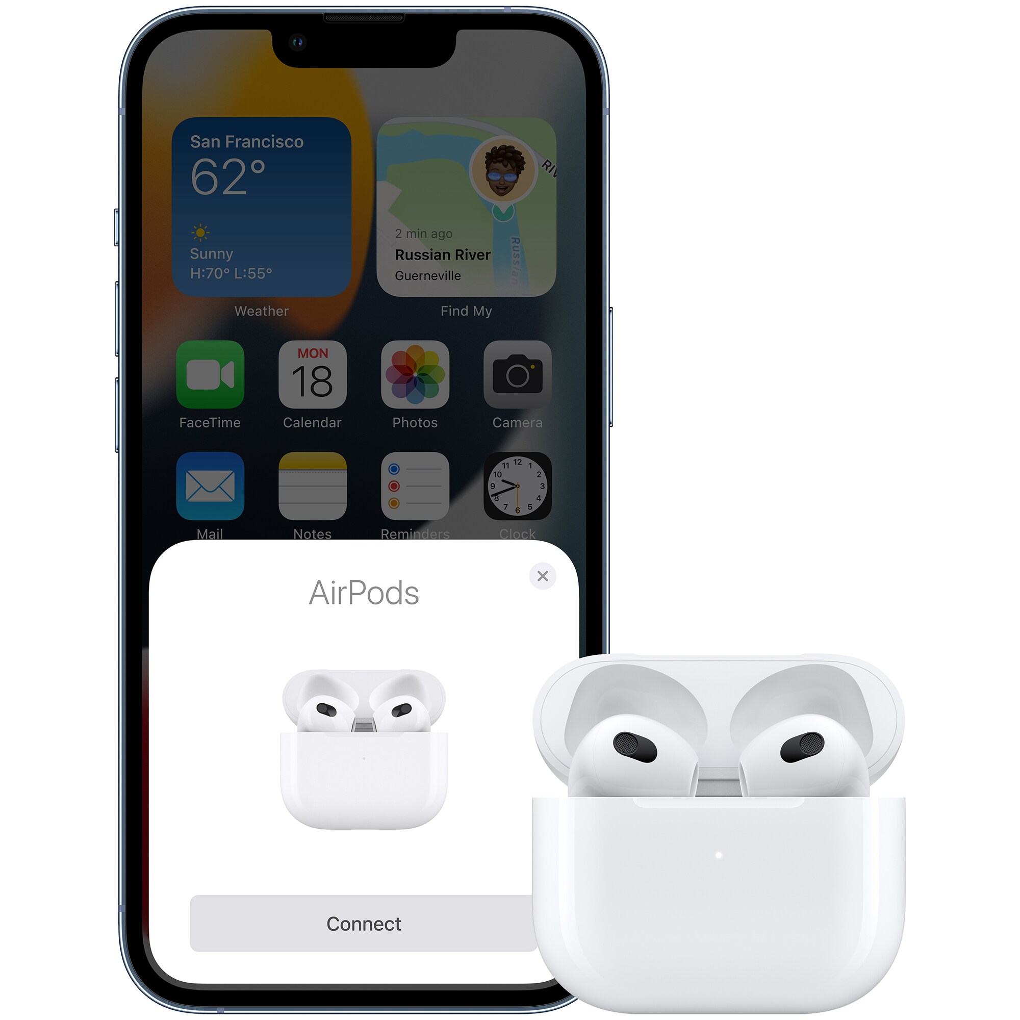 Apple - AirPods (3rd generation) with Lightning Charging Case - White, , hires