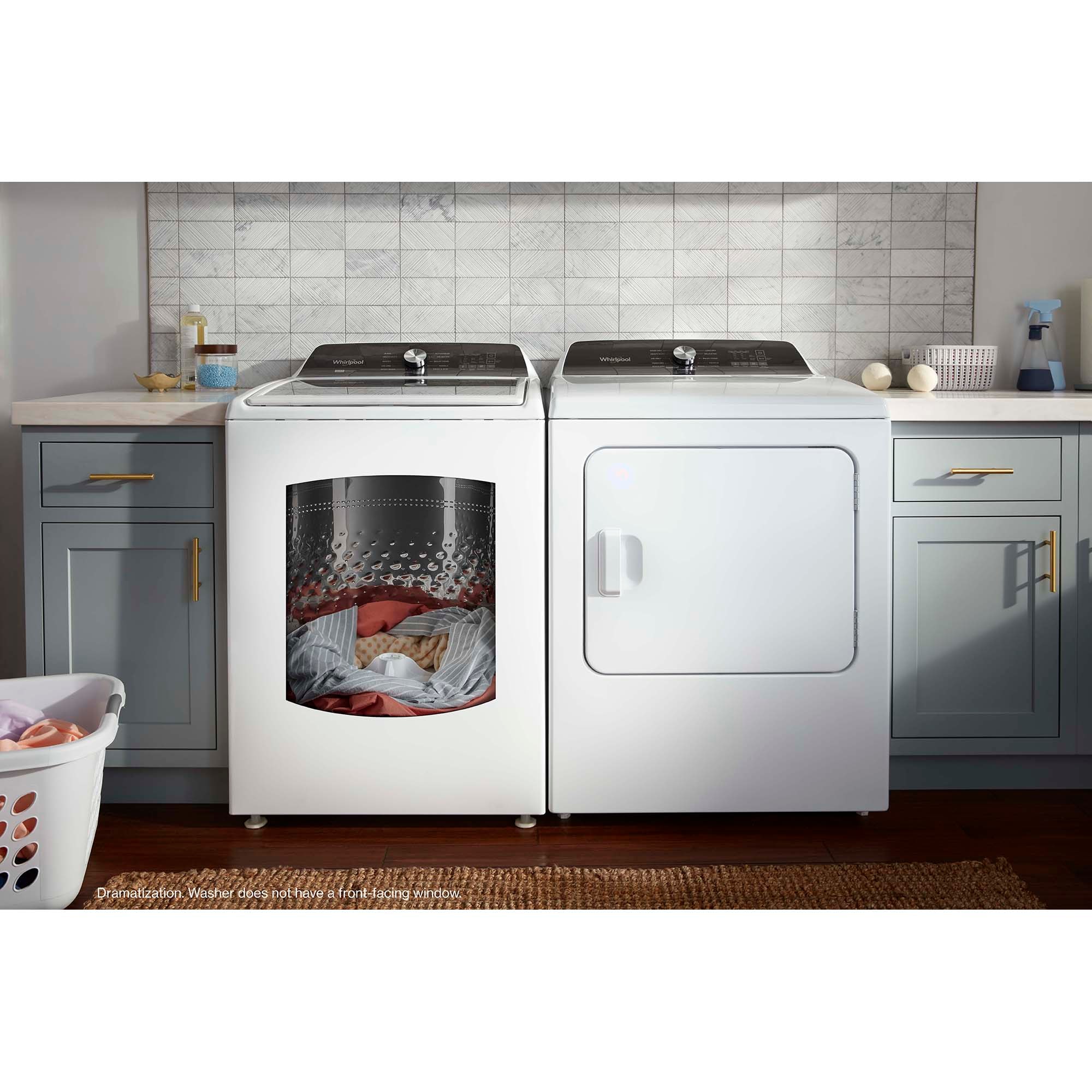 Whirlpool 29 in. 7.0 cu. ft. Gas Dryer with Moisture Sensing Dryer & Steam Cycle - White, , hires