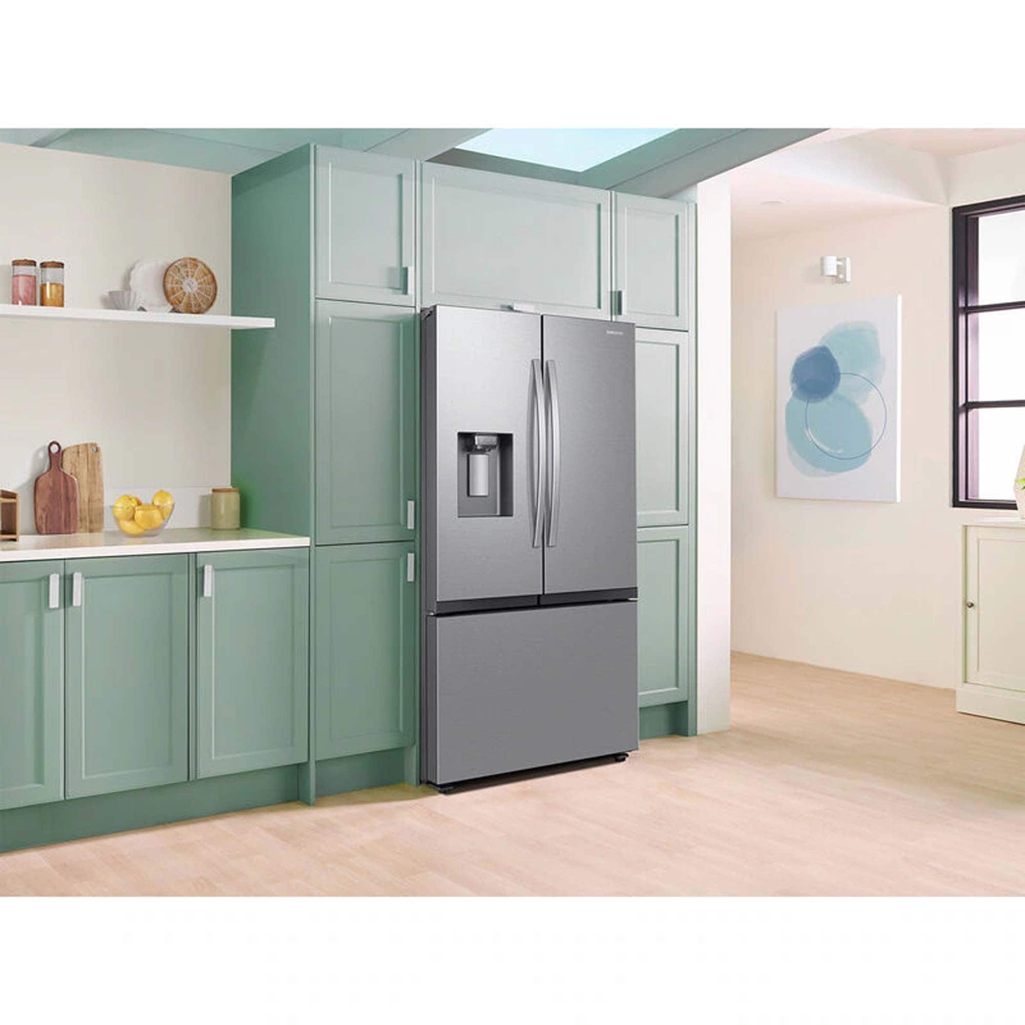 Samsung 36 in. 25.5 cu. ft. Smart Counter Depth French Door Refrigerator with Ice & Water Dispenser - Fingerprint Resistant Stainless Steel, , hires