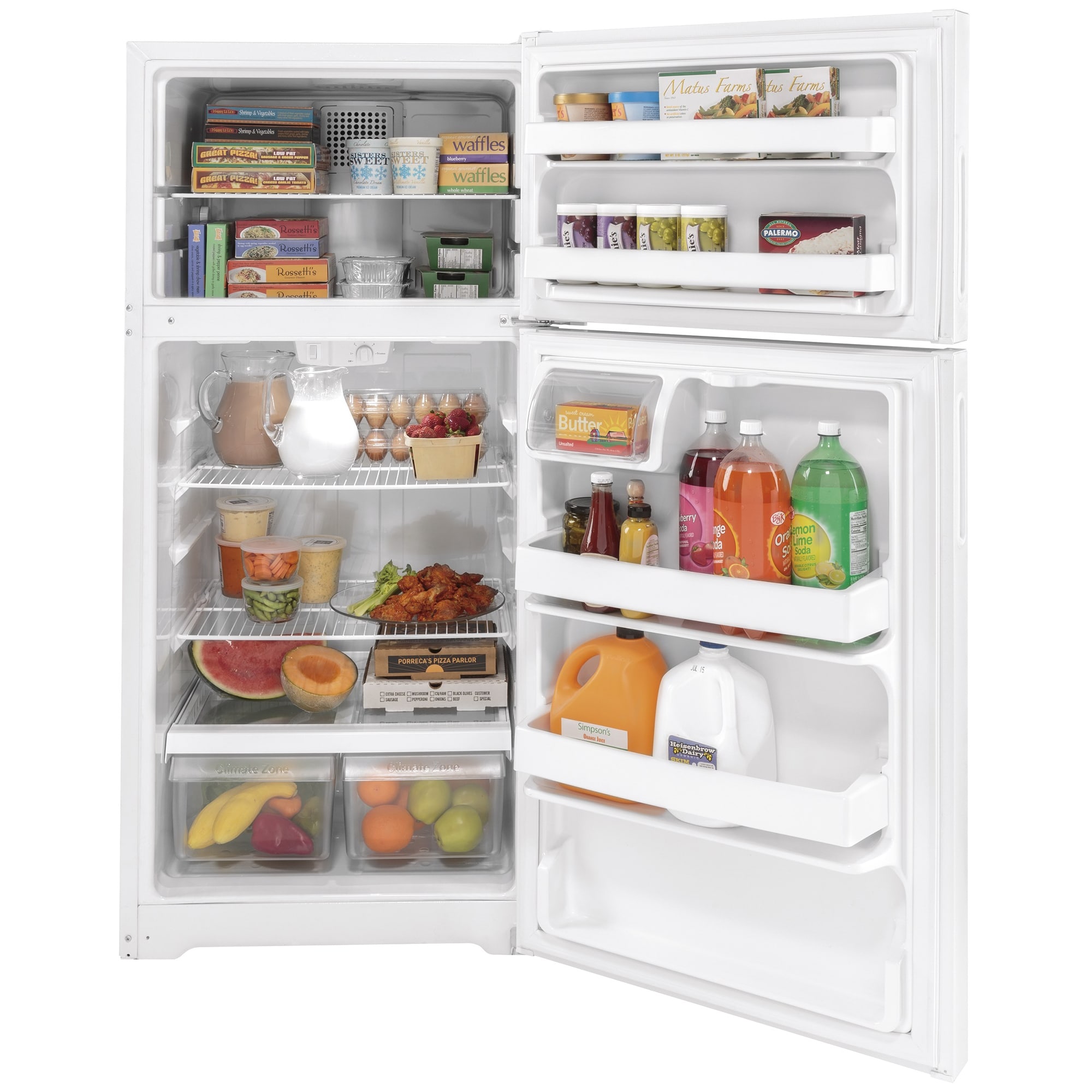 Hotpoint 28 in. 15.6 cu. ft. Top Freezer Refrigerator - White, , hires
