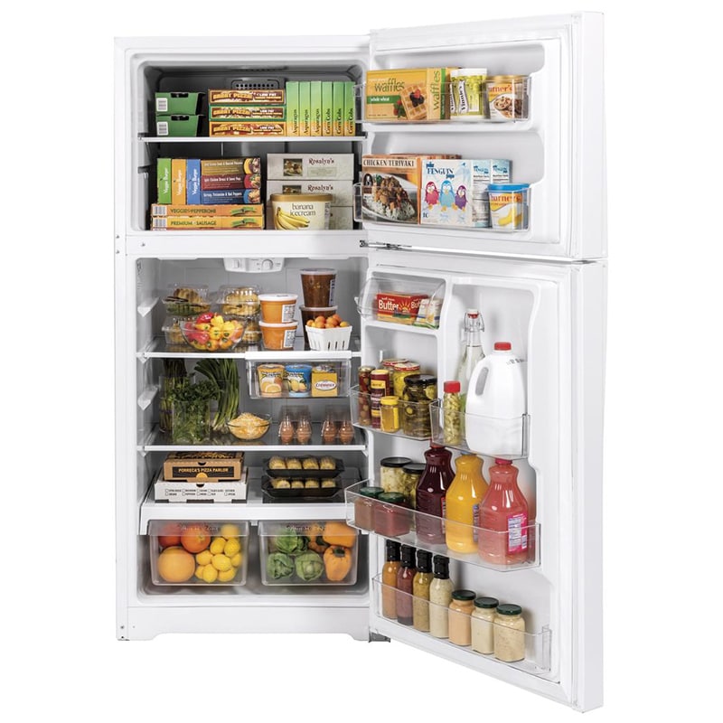 GE 33 in. 21.9 cu. ft. Garage Ready Top Freezer Refrigerator - White, White, hires