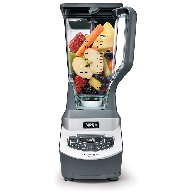 Ninja Pro 72 Oz. 3-Speed Countertop Blender with Plastic Jar & Nutri Ninja Cups - Gray, , hires