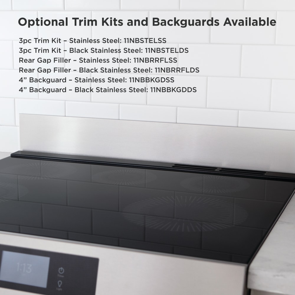 Frigidaire Professional 30 in. 6.2 cu. ft. Air Fry True European Convection Steam Electric Range with 5 Induction Burners - Stainless Steel, , hires