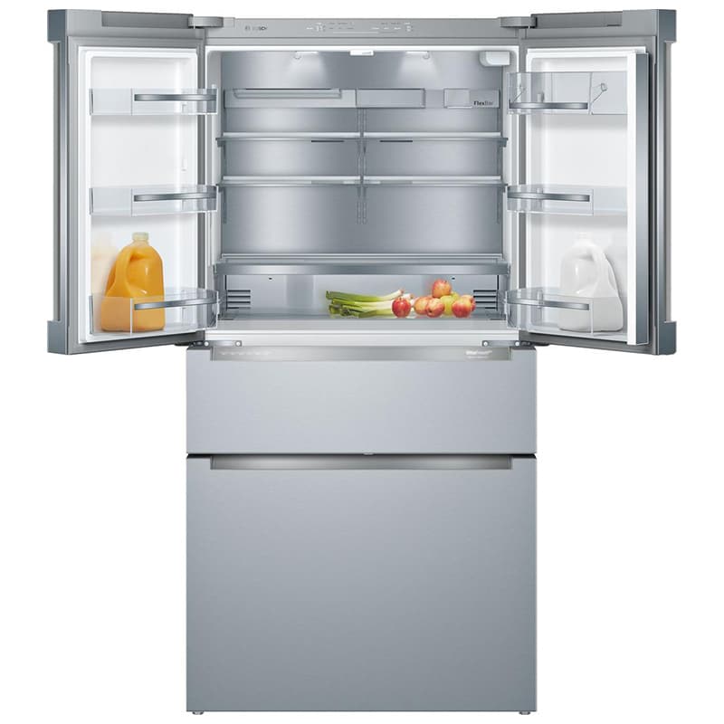 Bosch 800 Series 36 in. 20.5 cu. ft. Smart Counter Depth 4-Door French Door Refrigerator with Internal Water Dispenser - Stainless Steel, , hires