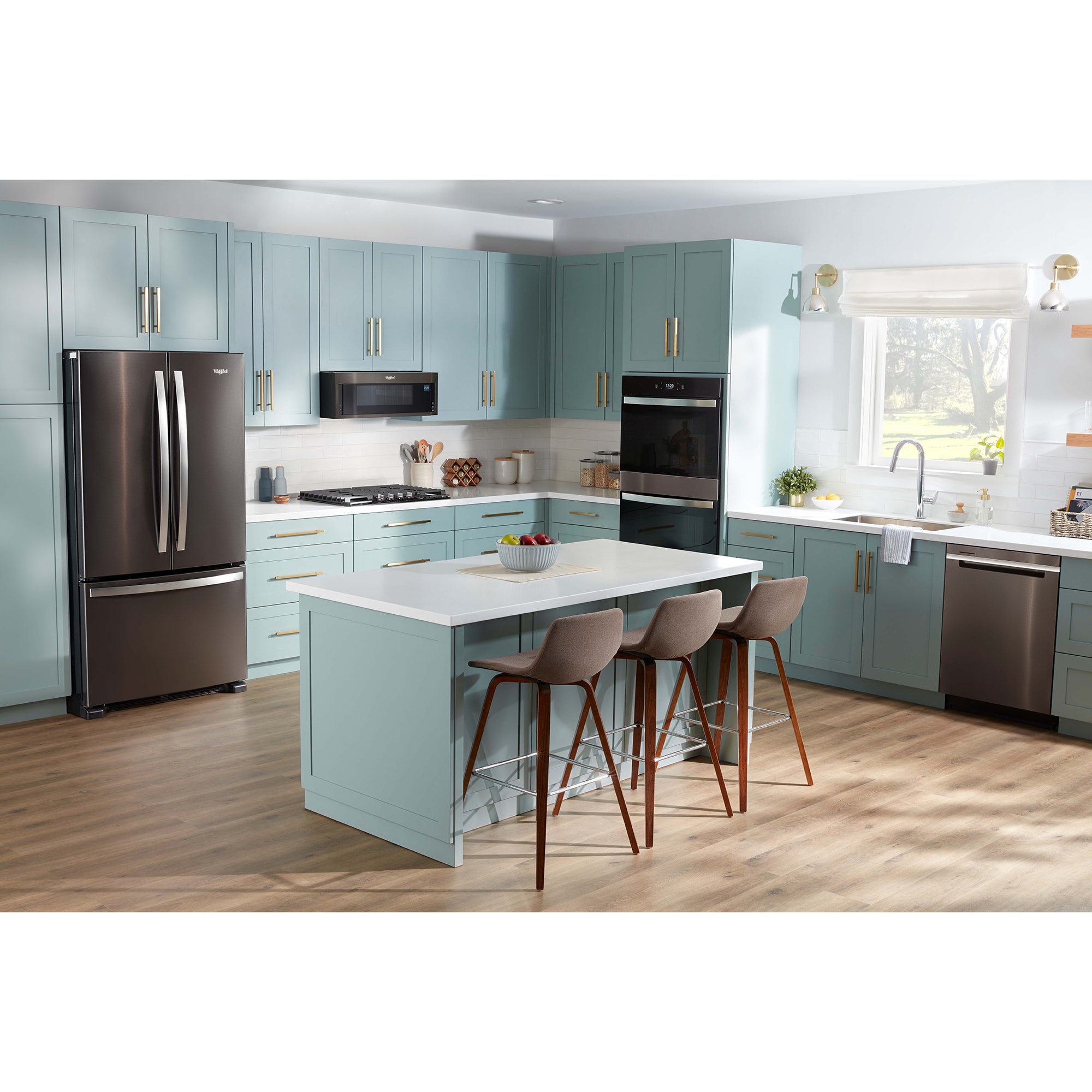 Whirlpool 30 in. 4-Burner Natural Gas Cooktop with Simmer Burner & Power Burner - Black, Black, hires