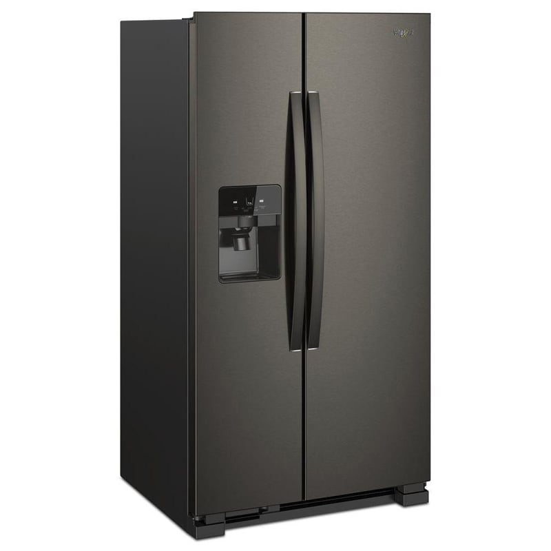 Whirlpool 36 in. 24.5 cu. ft. Side by Side Refrigerator with Ice & Water Dispenser - Black Stainless, Black Stainless, hires