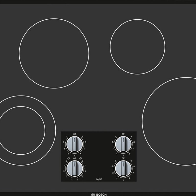 Bosch 500 Series 30 in. 4-Burner Electric Cooktop with Simmer Burner - Black, , hires