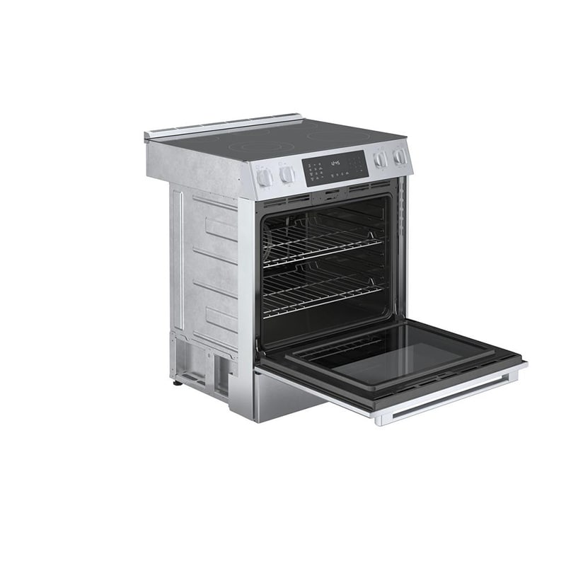 Bosch 800 Series 30 in. 4.6 cu. ft. True European Convection Slide-In Electric Range with Smoothtop Burners - Stainless Steel, , hires