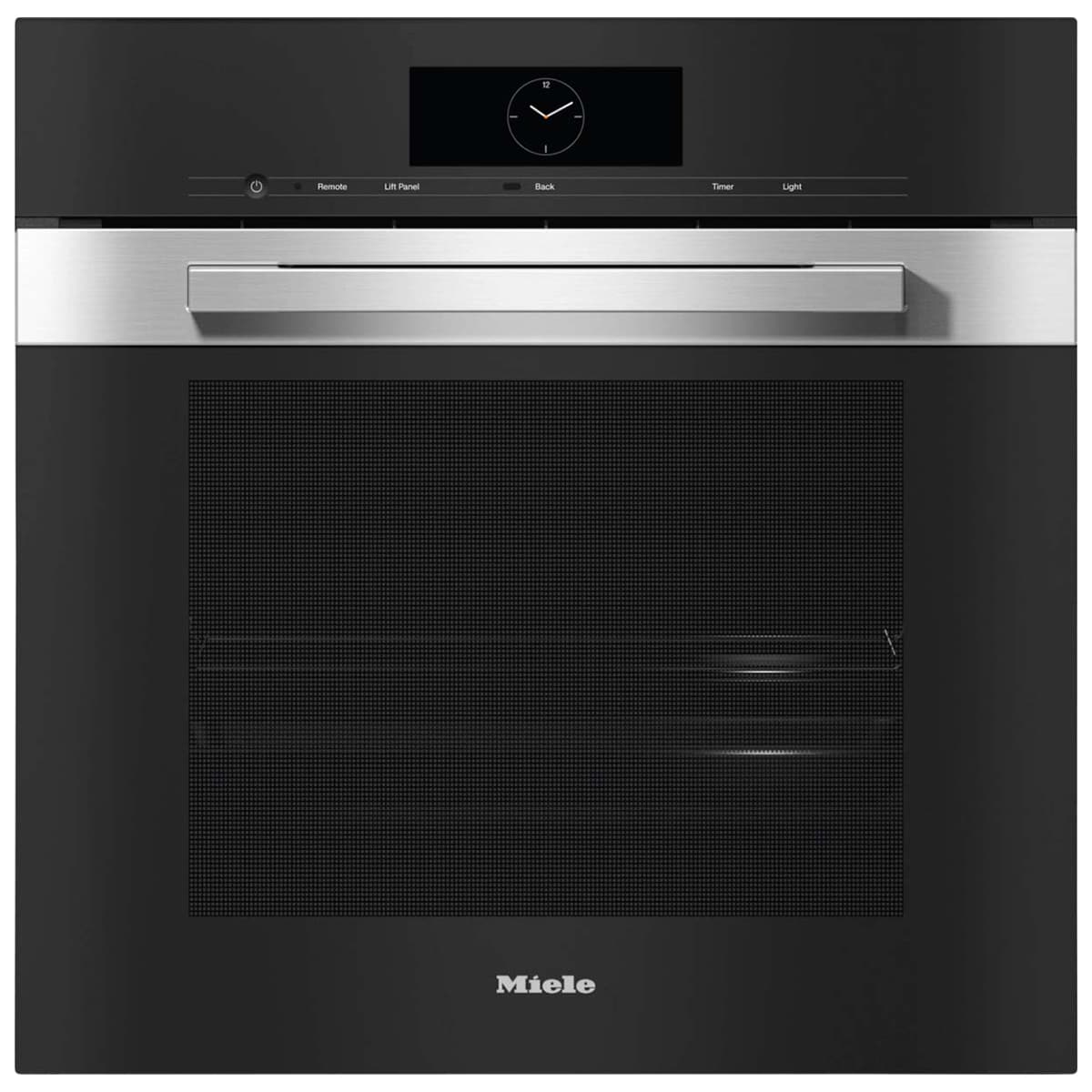 Miele PureLine Series 24 in. 2.9 cu. ft. Smart Steam Electric Single Wall Oven with True European Convection - Clean Steel, , hires