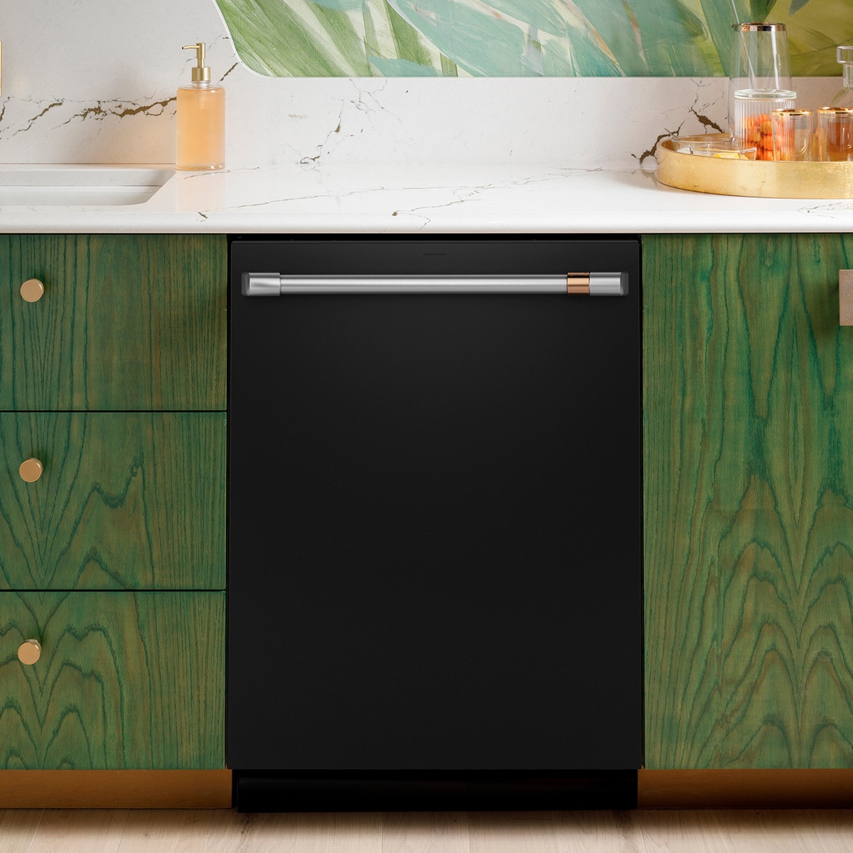 Cafe 24 in. Top Control Flush-Mount Smart Dishwasher with 44 dBa Sound Level, 3rd-Rack & Dual Convection Ultra Dry - Matte Black, , hires