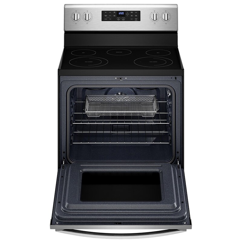 Whirlpool 30 in. 5.3 cu. ft. Air Fry Standard Convection Electric Range with Radiant Burners - Stainless Steel, , hires