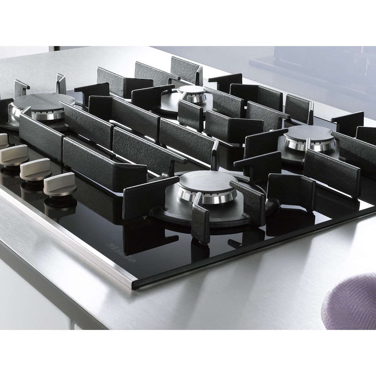 Miele 24 in. 4Burner Natural Gas Cooktop with Power Burner Stainless