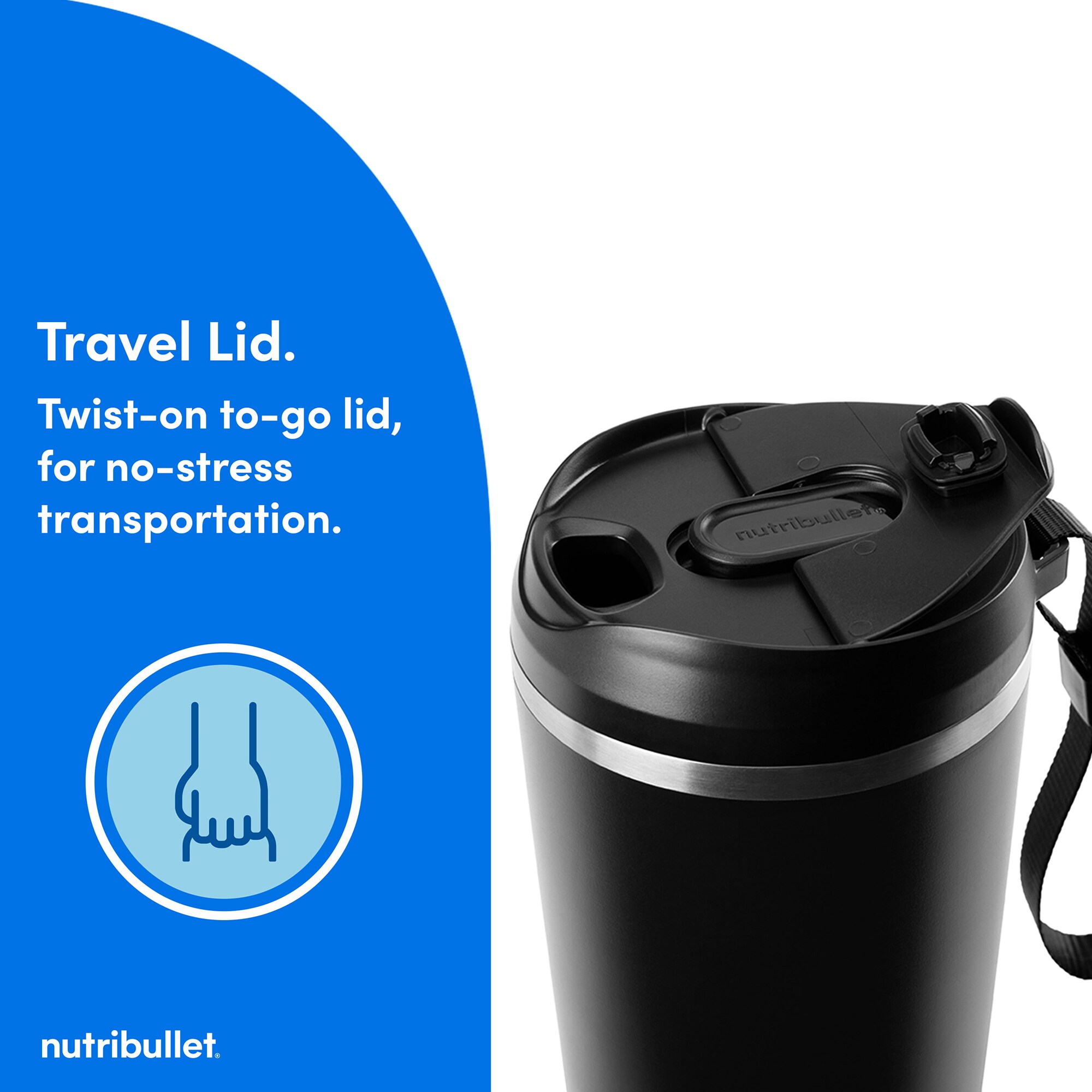 Nutribullet Flip Single Speed Cordless Insulated Portable Blender - Black, , hires
