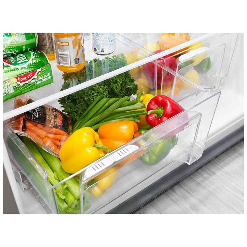 Whirlpool 33 in. 20.5 cu. ft. Top Freezer Refrigerator - Monochromatic Stainless Steel, Monochromatic Stainless Steel, hires