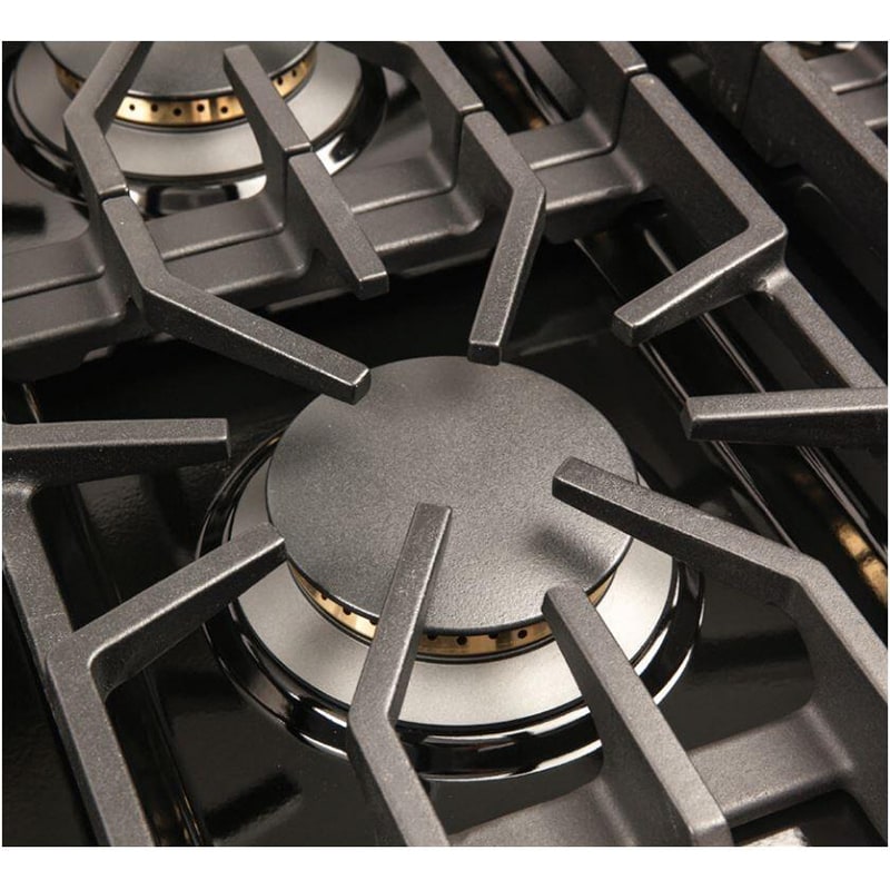 Viking 5 Series 48 in. 6.1 cu. ft. Standard Convection Double Oven Gas Range with 6 Sealed Burners & Griddle - Cast Black, Cast Black, hires