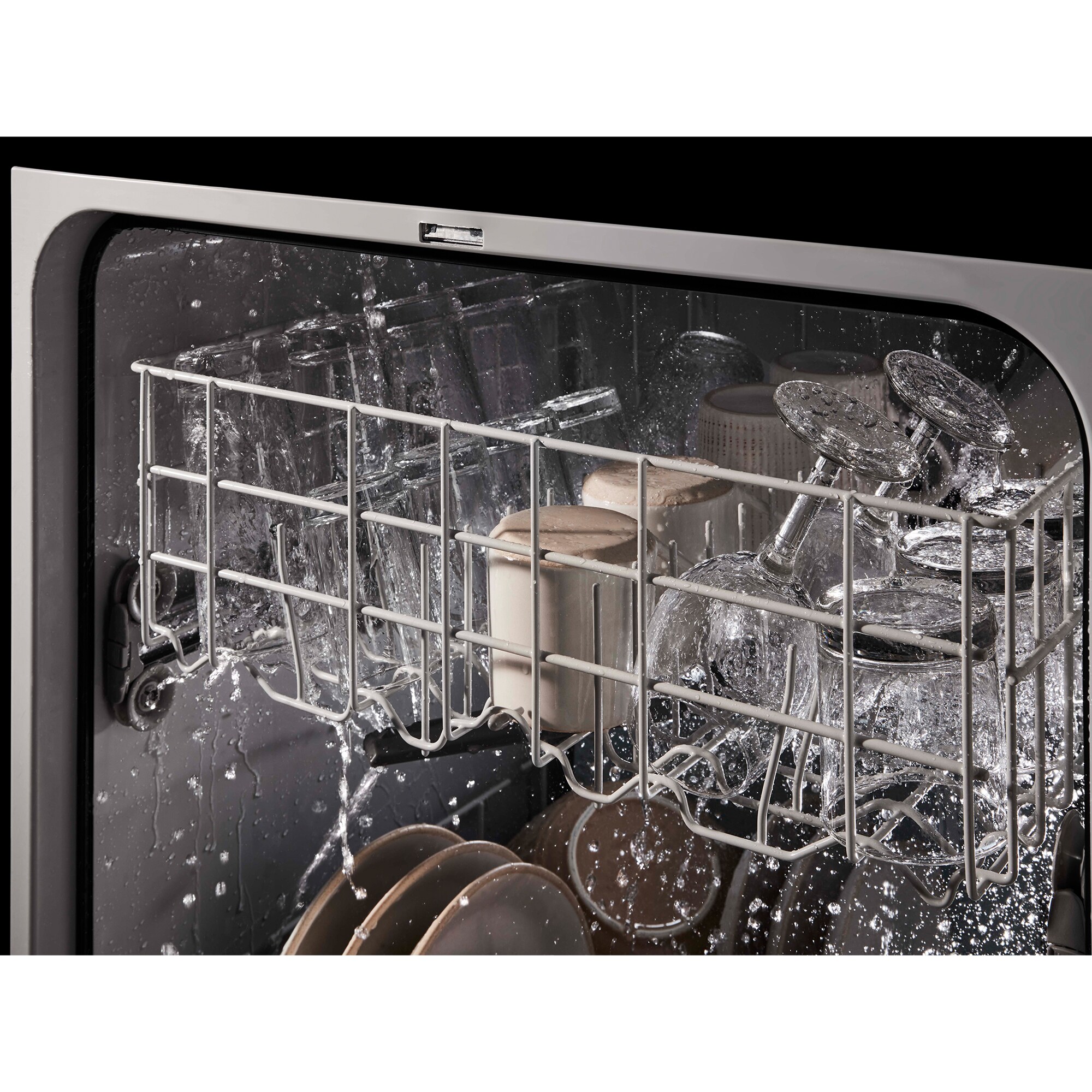Whirlpool 24 in. Front Control Dishwasher with 59 dBa Sound Level & Pocket - Stainless Steel, Stainless Steel, hires