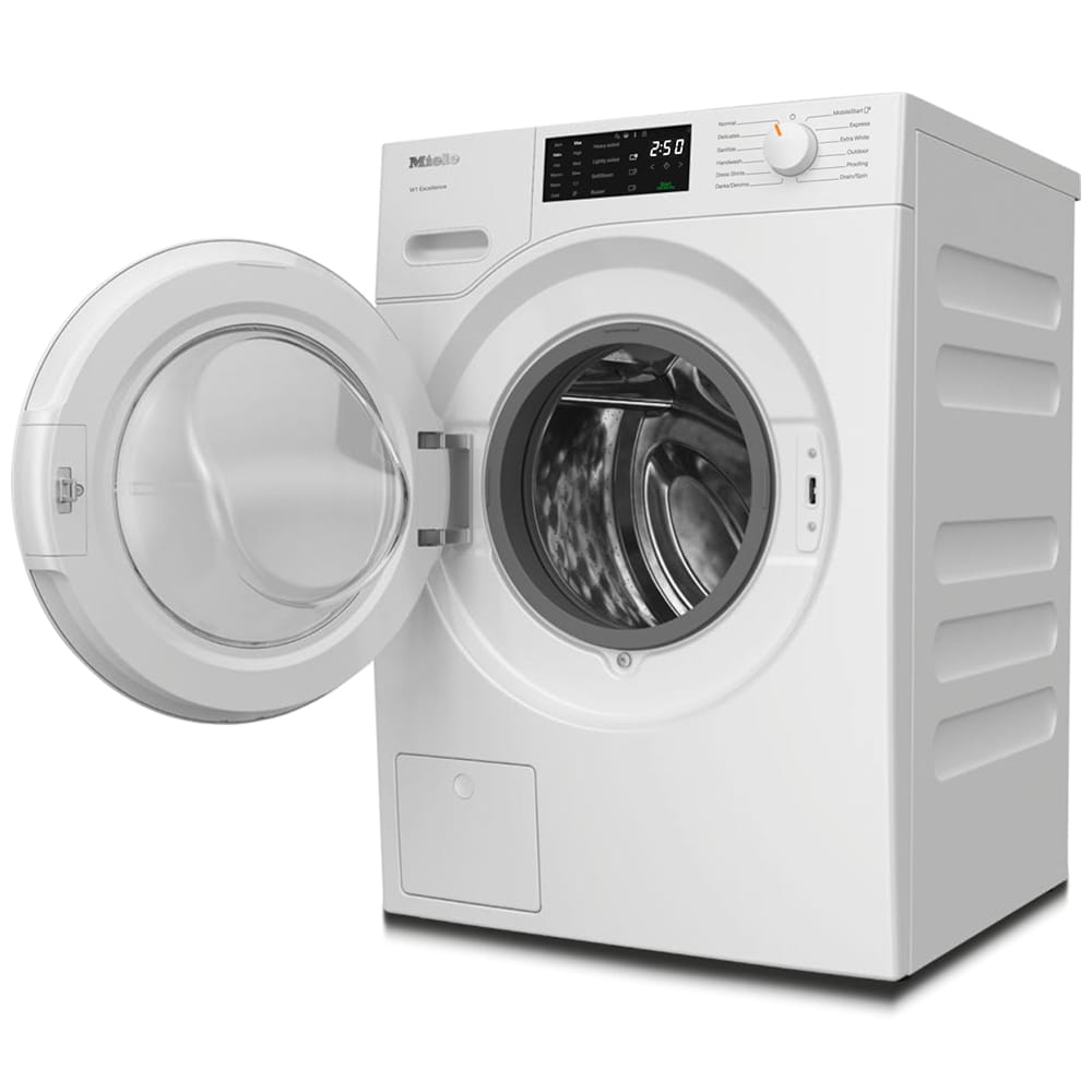 Miele 24 in. 2.26 cu. ft. Smart Stackable Front Load Washer with CapDosing, Sanitize & Steam Wash Cycle - Lotus White, , hires