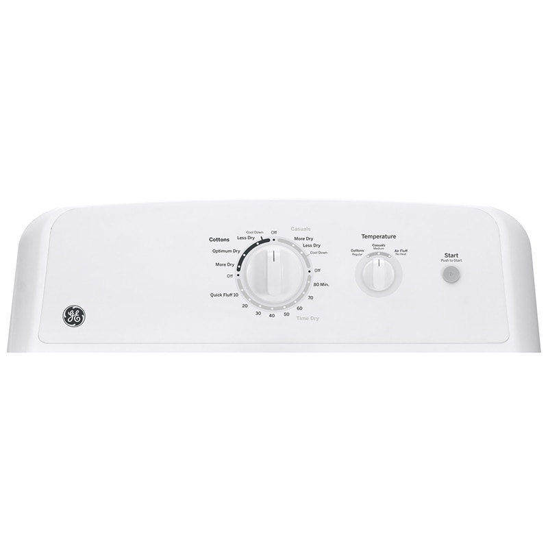 GE 27 in. 6.2 cu. ft. Electric Dryer with Aluminized Alloy Drum - White, , hires