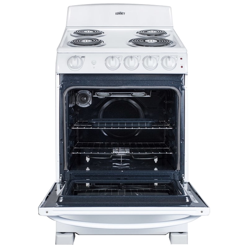 Summit 24 in. 2.9 cu. ft. Electric Range with Coil Burners - White, , hires