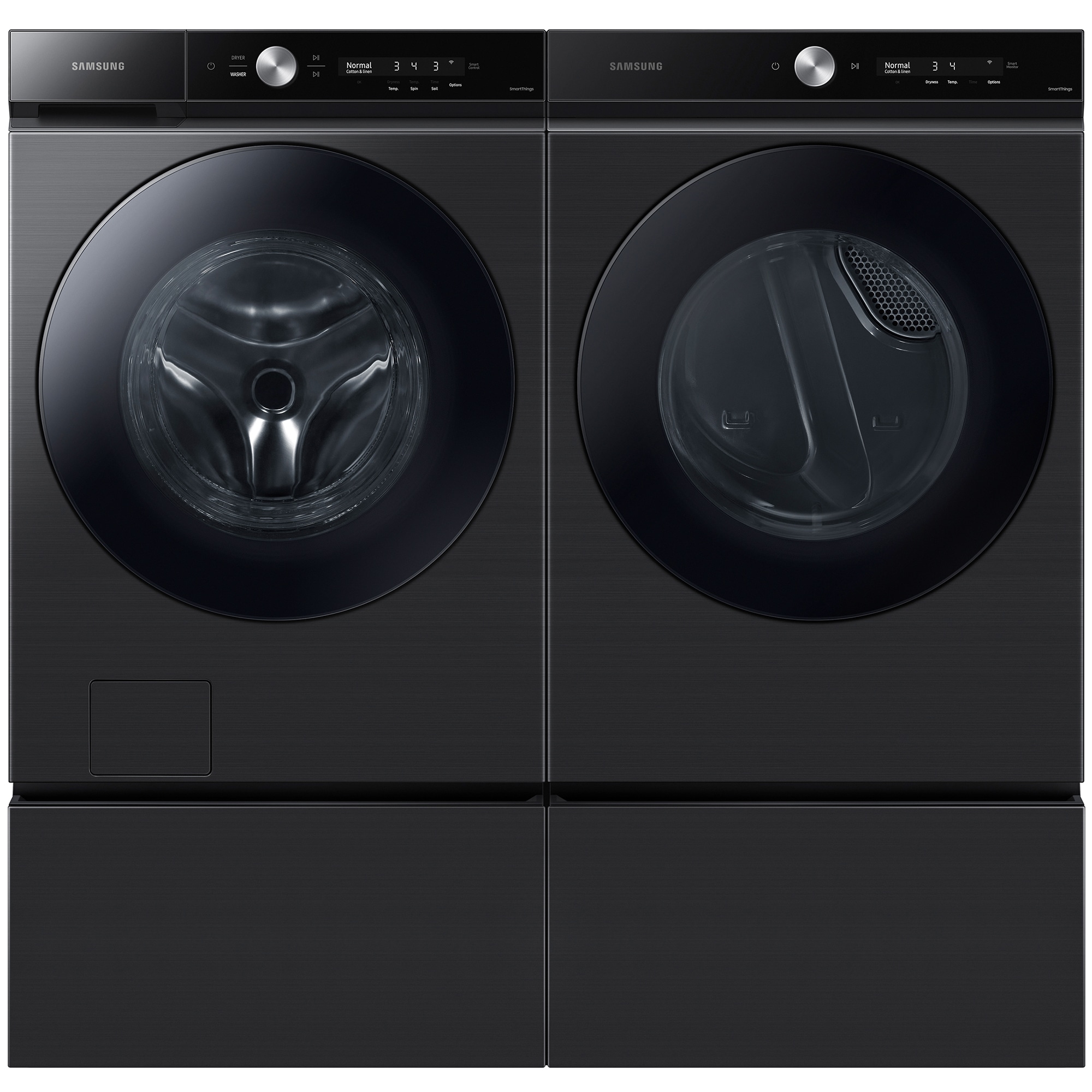 Samsung Bespoke 27 in. 7.6 cu ft. Smart Stackable Gas Dryer with Super Speed Dry, AI Smart Dial, Sensor Dry, Sanitize & Steam Cycle - Brushed Black, Brushed Black, hires