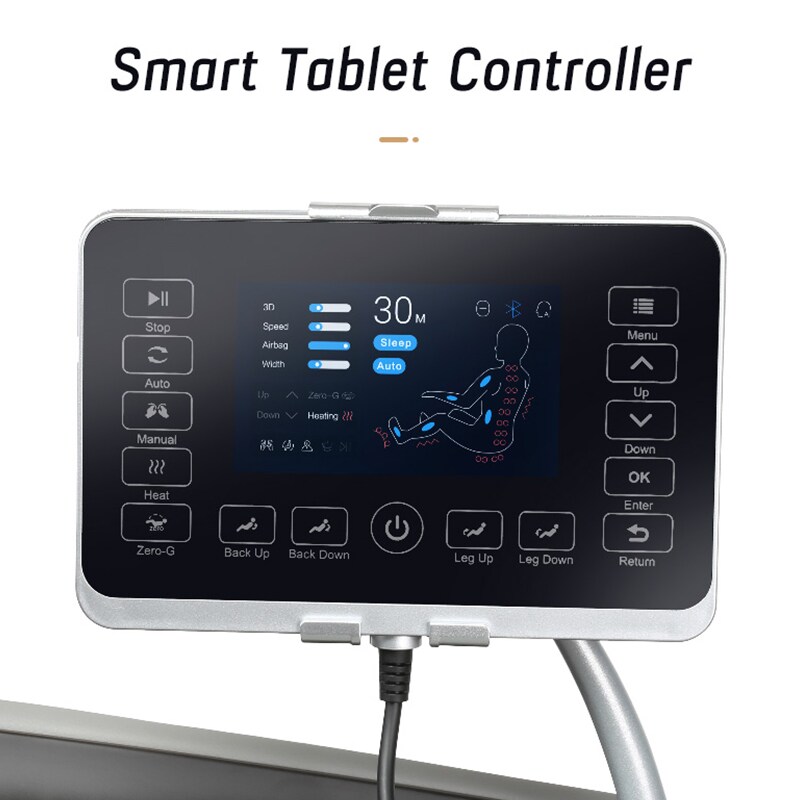 Lifesmart 4D Zero Gravity Massage Chair with Bluetooth Speakers - Gray & Black, , hires