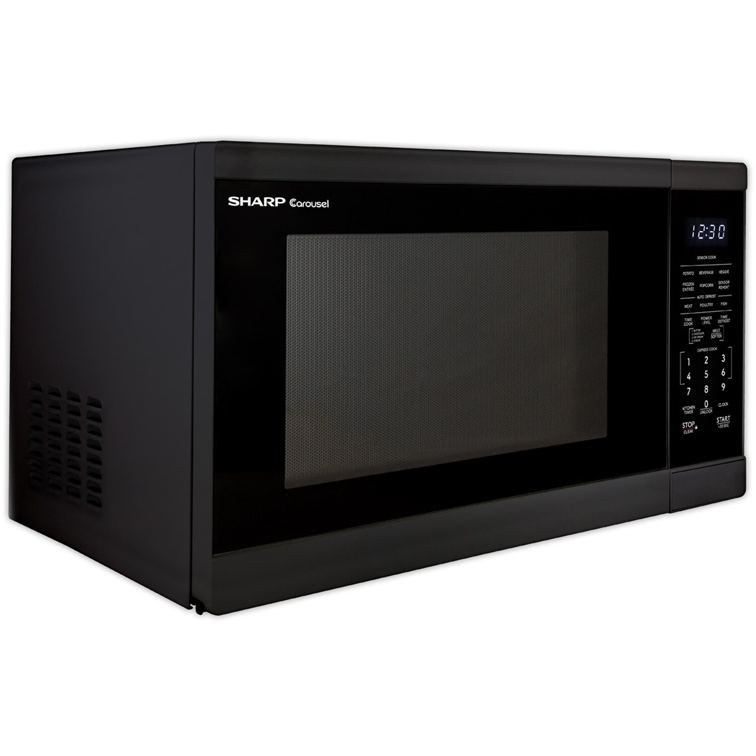 Sharp 20 in. 1.4 cu. ft. 1100W Countertop Microwave with Sensor Cooking - Black, Black, hires