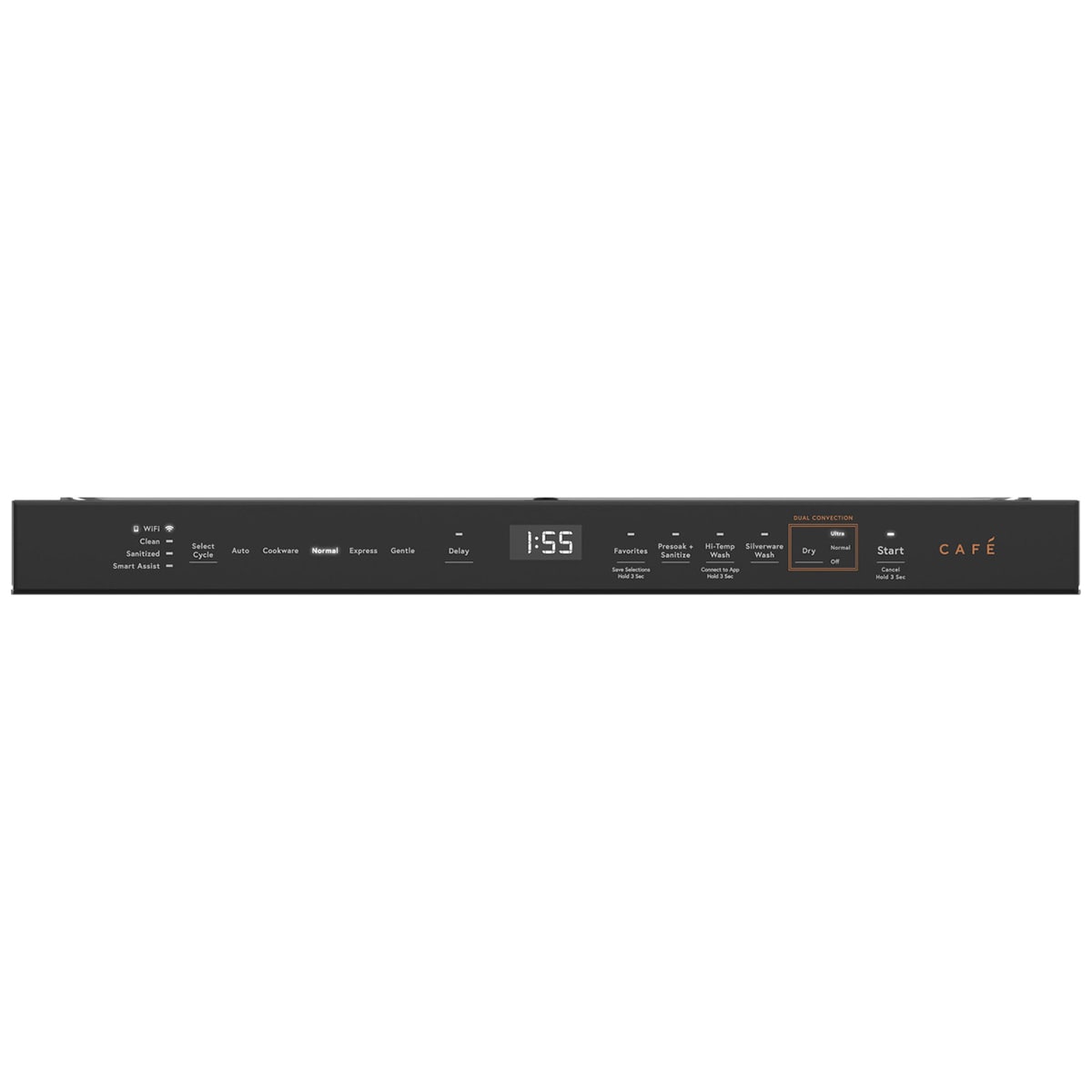 Cafe 24 in. Top Control Flush-Mount Smart Dishwasher with 39 dBa Sound Level, 3rd-Rack & Dual Convection Ultra Dry - Matte Black, , hires