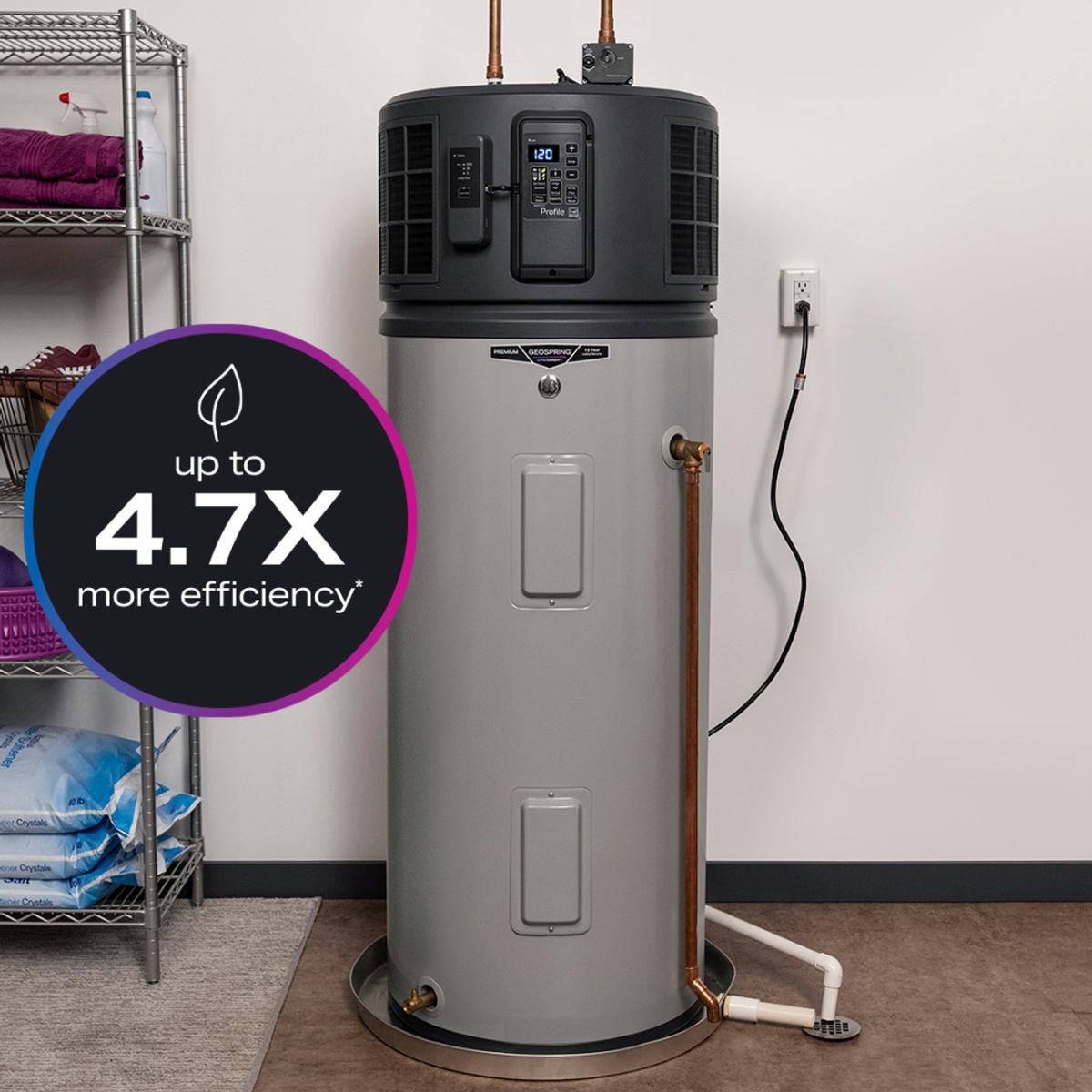GE Profile Geospring Smart Electric 40 Gallon Tall Water Heater with 10-Year Parts Warranty, , hires