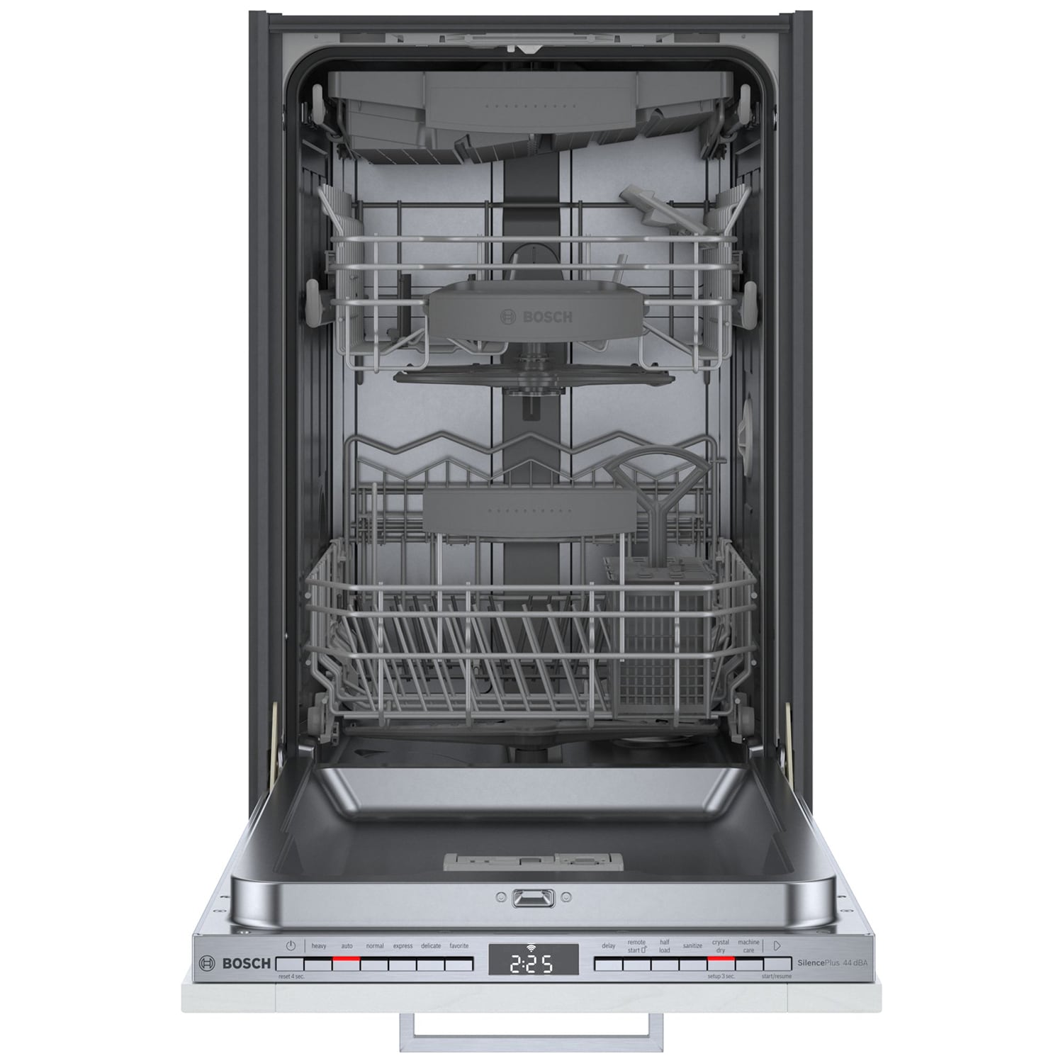 Bosch 800 Series 18 in. Top Control Smart Dishwasher with 44 dBa Sound Level, 3rd-Rack & CrystalDry - Custom Panel Ready, , hires