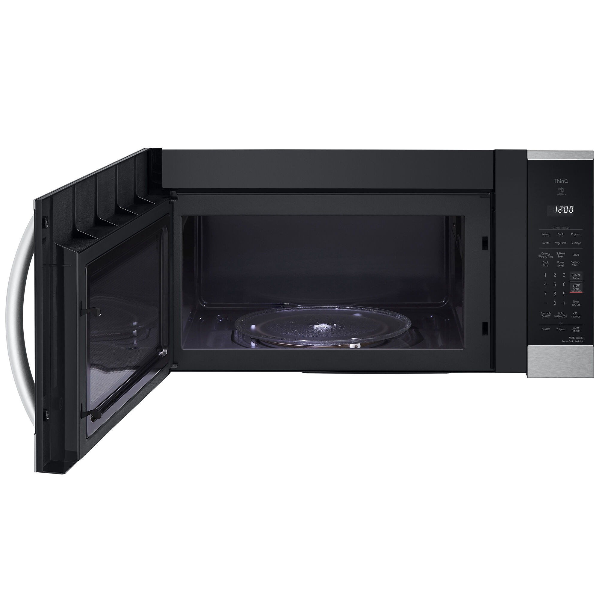 LG 30 in. 1.8 cu. ft. 1000W Smart Over-the-Range Microwave with 300 CFM & Sensor Cooking - PrintProof Stainless Steel, , hires