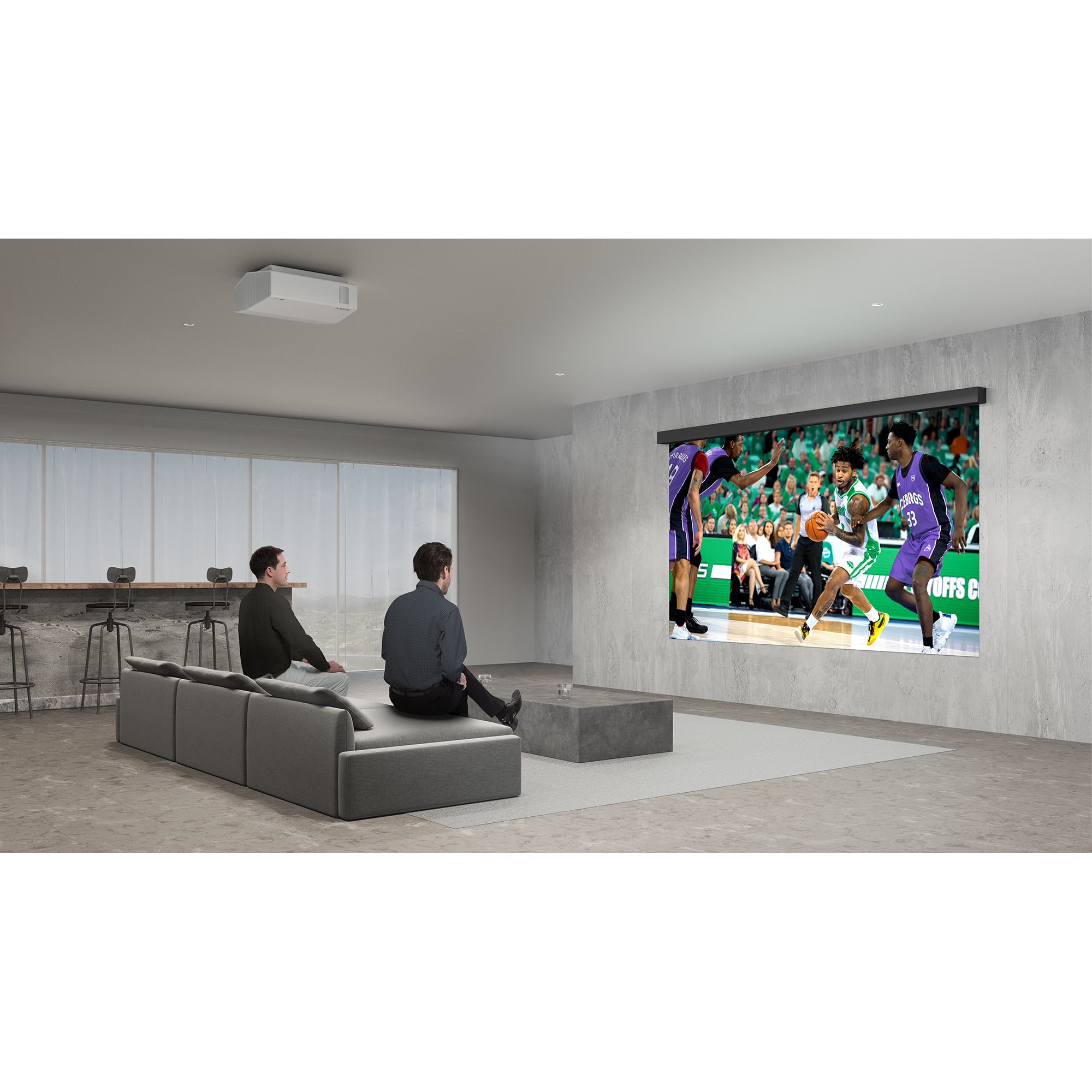 Sony VPLXW5000ESW 4K HDR Laser Home Theater Projector with Native 4K SXRD Panel White, , hires